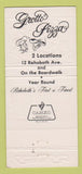Matchbook Cover - Grotto Pizza Rehoboth Beach DE 30 Strike