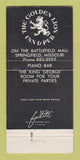 Matchbook Cover - Golden Lion Inn Pub Springfield MO 30 Strike