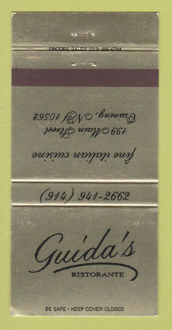 Matchbook Cover - Guida's Ristorante Ossining NY WEAR 30 Strike