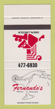 Matchbook Cover - Fernando's Mexican Restaurant SAMPLE 30 Strike