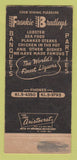 Matchbook Cover - Frankie Bradleys Restaurant Philadelphia PA WEAR 30 Strike