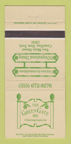 Matchbook Cover - The Green Gate Restaurant Camillus NY 30 Strike