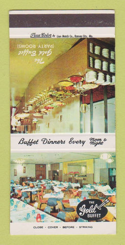 Matchbook Cover - The Gold Buffet Kansas City MO Winterset IA 30 Strike