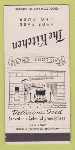 Matchbook Cover - Kitchen Restaurant Hyde Park New York City WORN BACK 30 Strike