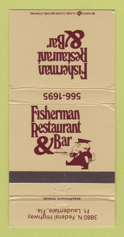 Matchbook Cover - Fisherman Restaurant Bar Fort Lauderdale FL 30 Strike