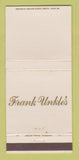 Matchbook Cover - Frank Unkle's Restaurant Toledo OH 30 Strike