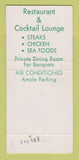 Matchbook Cover - Glenview Country House IL 30 Strike