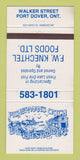 Matchbook Cover - Fisherman's Catch Restaurant Port Dover ON 30 Strike