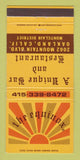 Matchbook Cover - The Equinox Restaurant Oakland CA 30 Strike