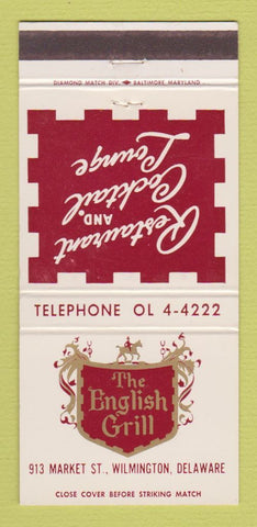 Matchbook Cover - English Grill Wilmington DE 30 Strike