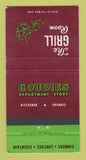 Matchbook Cover Goudies Deaprtment Store Kitchener ON Grill Room WEAR 30 Strike