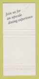 Matchbook Cover - King of the Hill Medival Restaurant Bentleyville PA 30 Strike