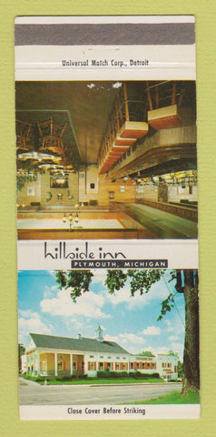 Matchbook Cover - Hillside Inn Plymouth MI 30 Strike