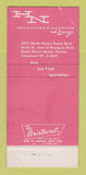 Matchbook Cover - Henry Neyle's Steak House North Miami Beach FL WEAR 30 Strike