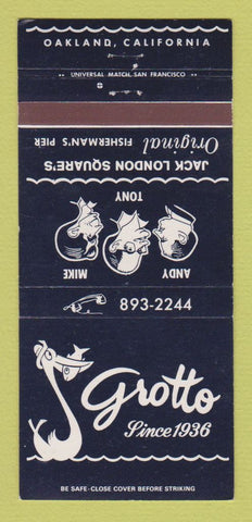 Matchbook Cover - Grotto Restaurant Oakland CA 30 Strike