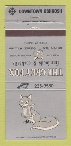 Matchbook Cover - Grey Fox Restaurant Oshkosh WI 30 Strike