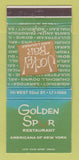 Matchbook Cover - Golden Spur Restaurant New York City WEAR 30 Strike