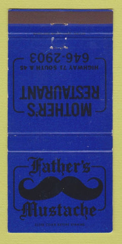 Matchbook Cover - Father's Mustache Mother's Restaurant  30 Strike