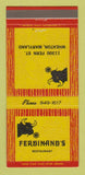 Matchbook Cover - Ferdinand's Restaurant Wheaton MD 30 Strike