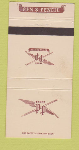 Matchbook Cover - Pen and Pencil Restaurant New York City 30 Strike