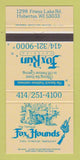 Matchbook Cover - Fox and Hounds Restaurant Hubertus WI 30 Strike