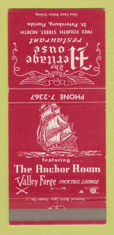 Matchbook Cover - Heritage House Restaurant St Petersburg FL 30 Strike