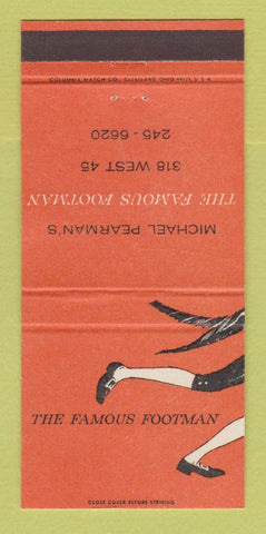 Matchbook Cover - Michael Pearman's Famous Footman Restaurant 30 Strike