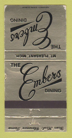 Matchbook Cover - Embers Restaurant Mount Pleasant MI WEAR 30 Strike