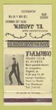 Matchbook Cover El Jardin Restaurant Hotel Las Hamacas Acapulco Mexico 30 Strike