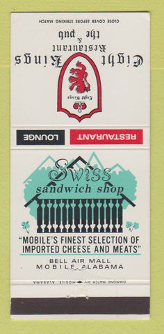 Matchbook Cover - Eight Kings Restaurant Pub Mobile AL 30 Strike