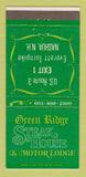 Matchbook Cover - Green Ridge Steak House Motor Lodge Nashua NH 30 Strike