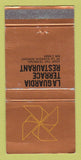 Matchbook Cover - La Guardia Terrace Airport New York City WEAR 30 Strike
