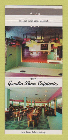 Matchbook Cover - Goodie Shop Cafeteria Terre Haute IN WEAR 30 Strike