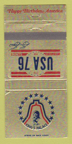 Matchbook Cover - King's Palace 1976 Lisle IL 30 Strike