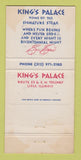 Matchbook Cover - King's Palace 1976 Lisle IL 30 Strike