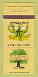 Matchbook Cover - French Garden Bar New Orleans LA Hilton Hotel 30 Strike