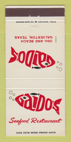Matchbook Cover - Gaido's Seafood Restaurant Galveston TX 30 Strike