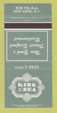 Matchbook Cover - King of the Sea Restaurant New York City 30 Strike