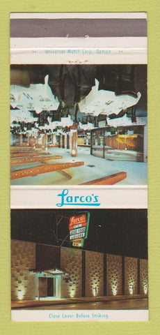 Matchbook Cover - Larco's Restaurant Detroit MI 30 Strike