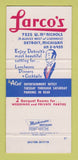 Matchbook Cover - Larco's Restaurant Detroit MI 30 Strike
