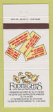 Matchbook Cover - Footlights Restaurant London England 30 Strike