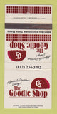 Matchbook Cover - Goodie Shop Terre Haute IN 30 Strike