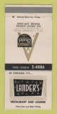 Matchbook Cover - Lander's Restaurant Elk Grove IL 30 Strike