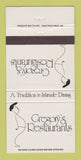 Matchbook Cover Gregory's Restaurants Downey Anaheim San Francisco CA 30 Strike