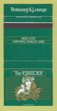 Matchbook Cover - The Grinder Restaurant Edmonton AB girlie 30 Strike