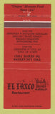 Matchbook Cover - El Taxco Restaurant Mexican Dallas? TX 30 Strike