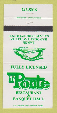Matchbook Cover - Il Ponte Restaurant QC? 30 Strike