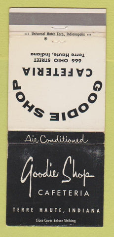 Matchbook Cover - Goodie Shop Cafeteria Terre Haute IN WEAR 30 Strike