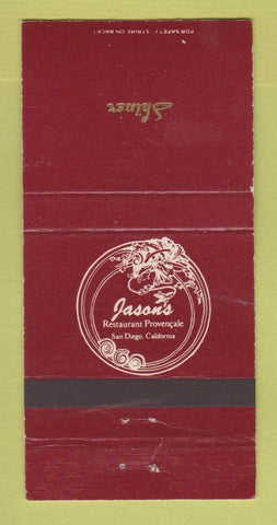 Matchbook Cover - Jason's Restaurant San Diego CA 30 Strike