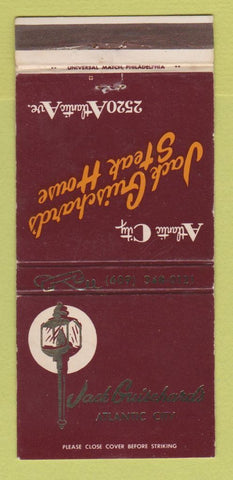 Matchbook Cover - Jake Guischard's Steak House Atlantic City NJ WEAR 30 Strike